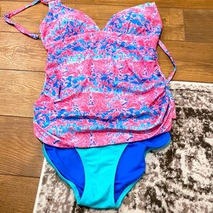 Maternity Pink blush swimsuit (top only)
